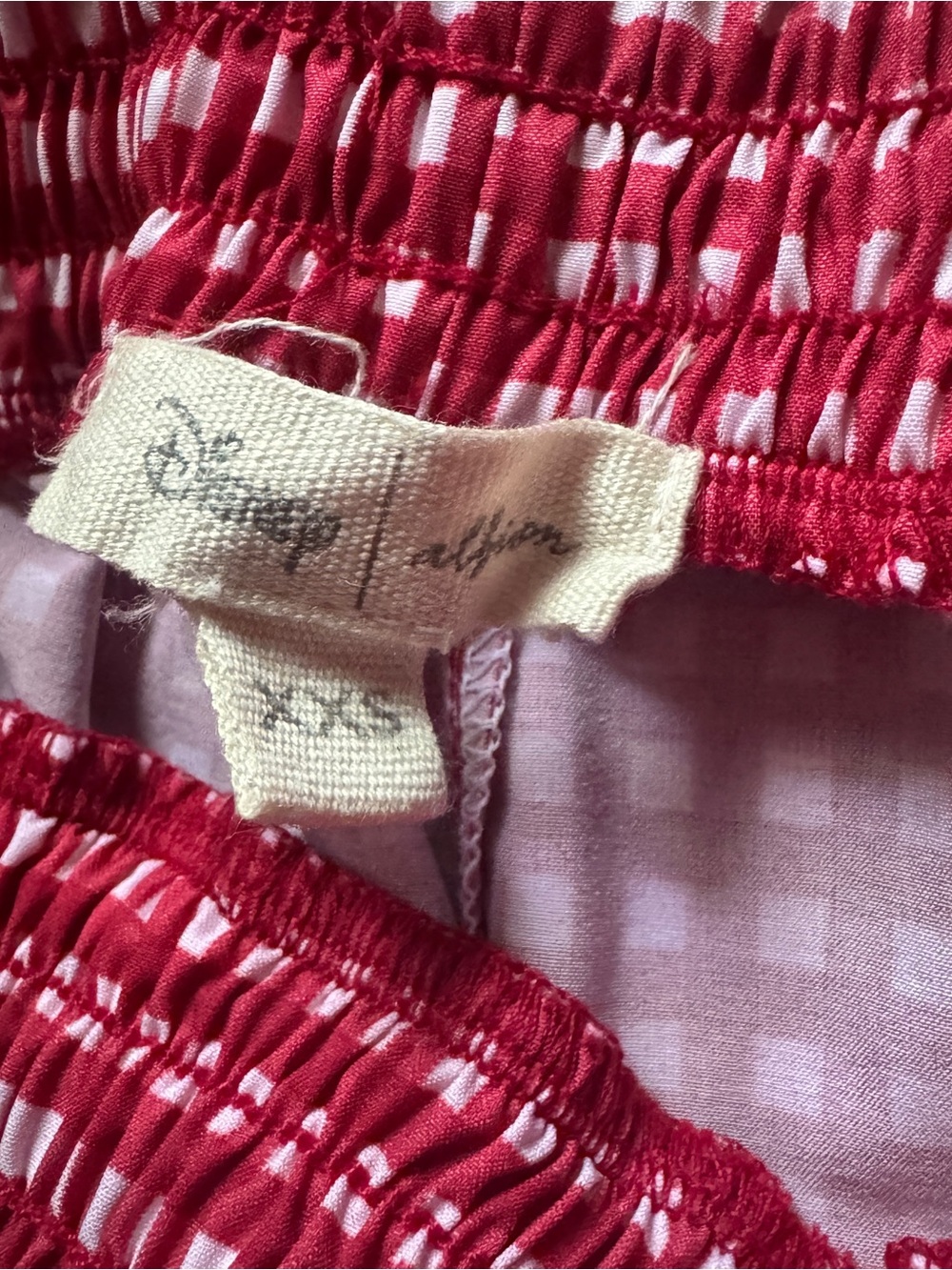 Disney Minnie Mouse Lake Shorts in Red Check - Picture 3 of 6